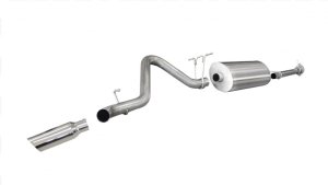 Chevrolet Silverado Performance Exhaust - CORSA Performance - Cat-Back, Single Side Exit - Polished - `11-`12